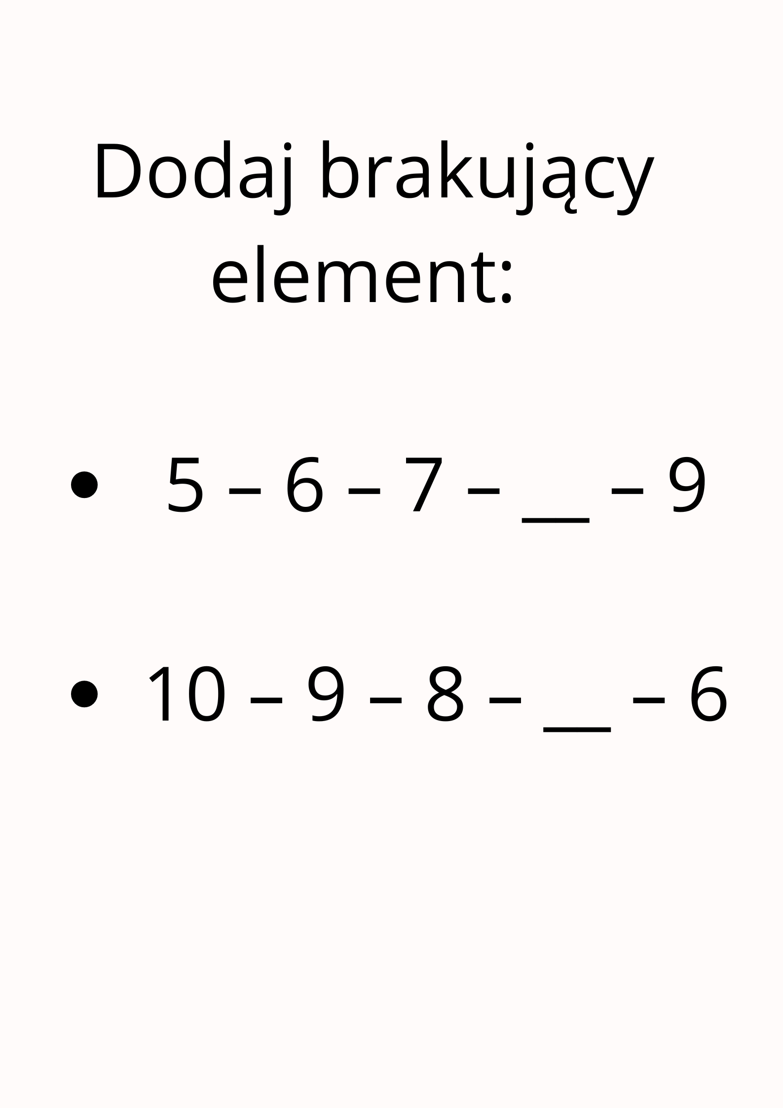 Brakujący element