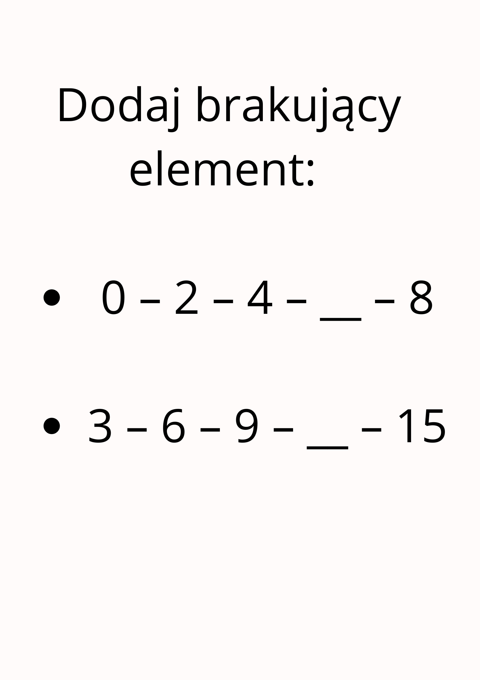 Brakujący element