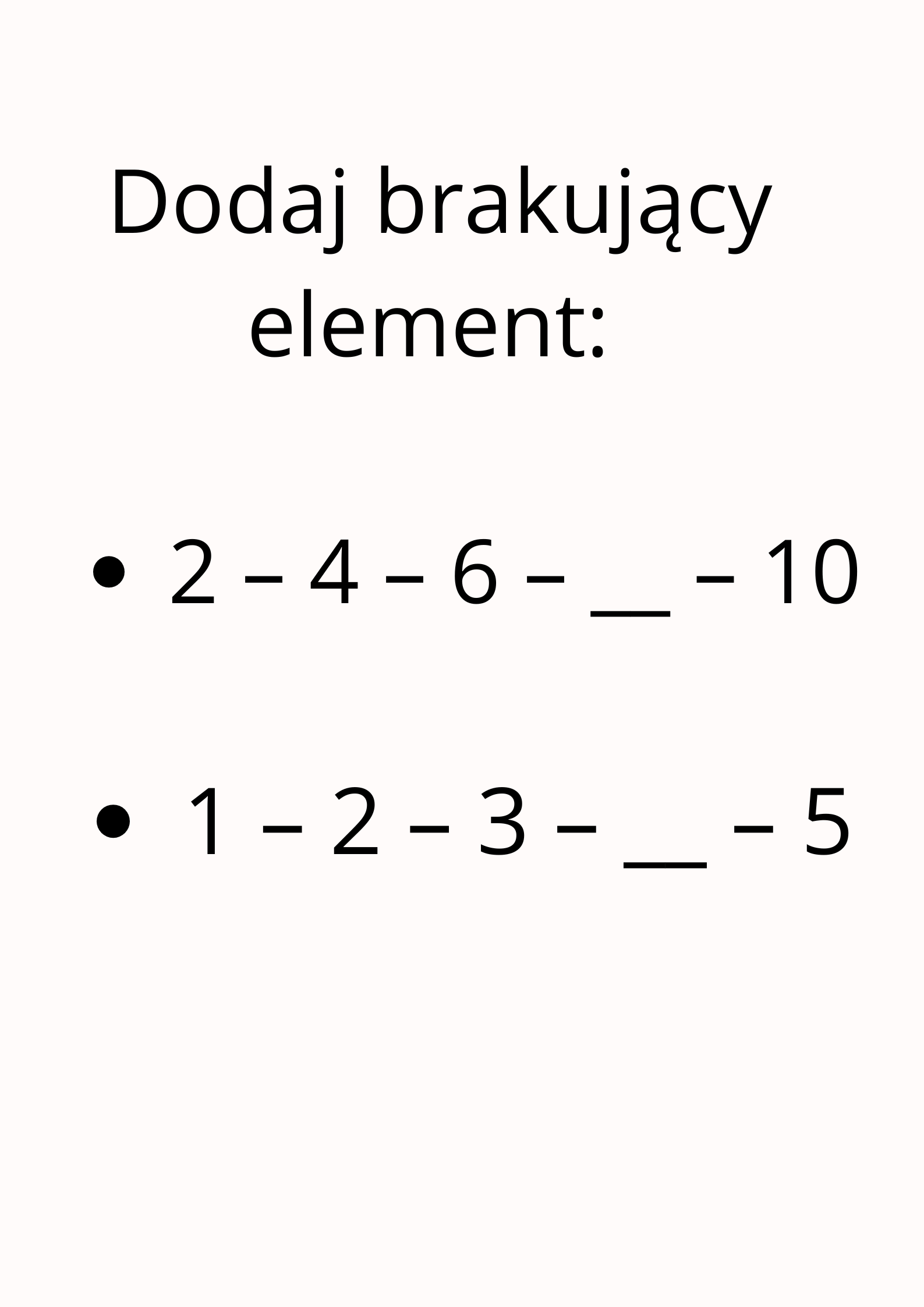 Brakujący element