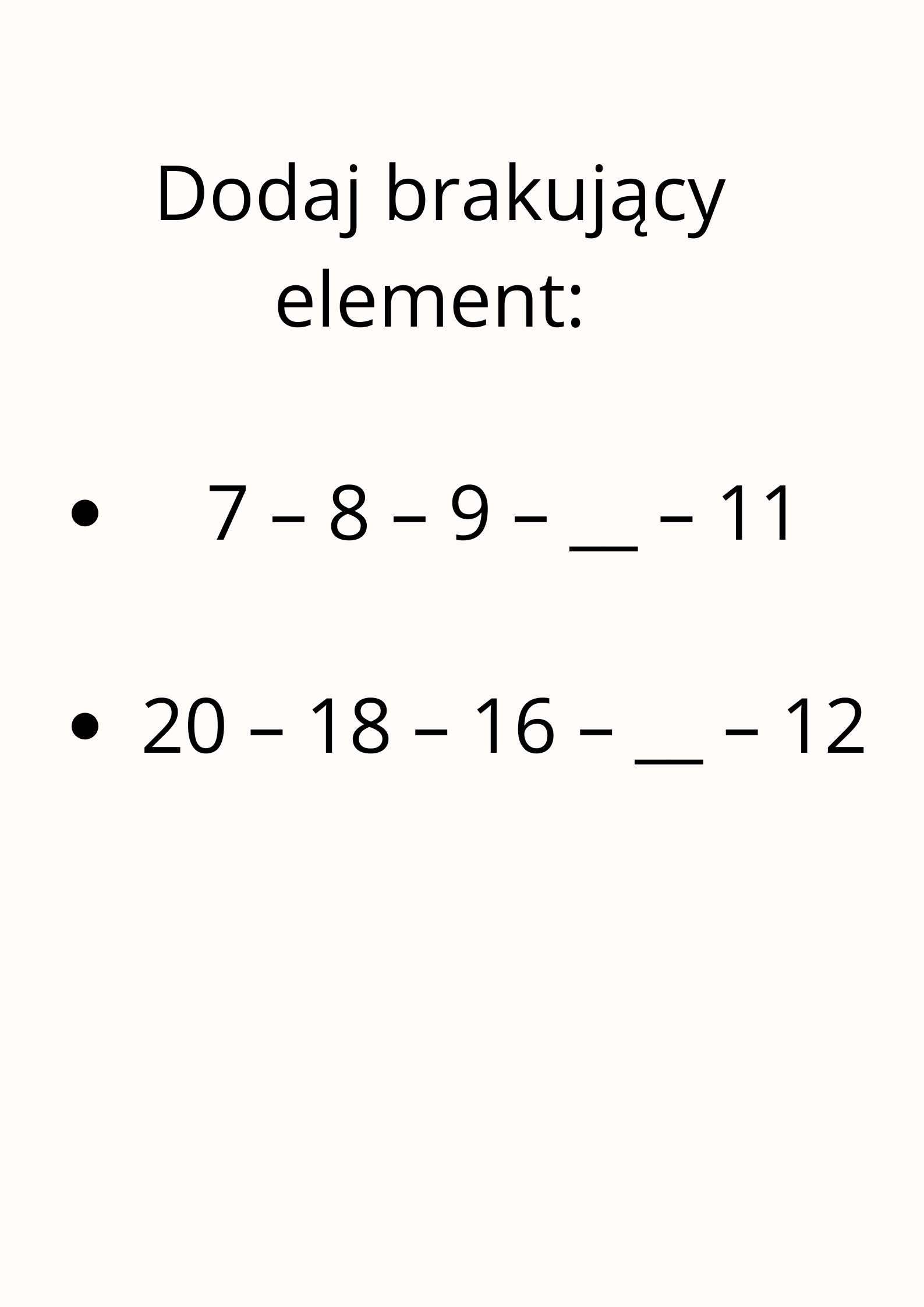 Brakujący element